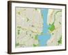 Political Map of Alexandria, VA-null-Framed Art Print