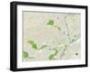 Political Map of Allentown, PA-null-Framed Art Print