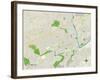 Political Map of Allentown, PA-null-Framed Art Print