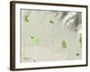 Political Map of Altadena, CA-null-Framed Art Print