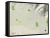 Political Map of Altadena, CA-null-Framed Stretched Canvas