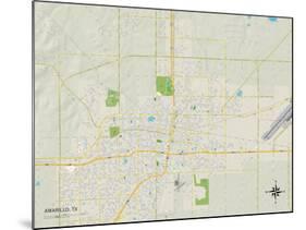 Political Map of Amarillo, TX-null-Mounted Art Print