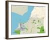 Political Map of Anchorage, AK-null-Framed Art Print