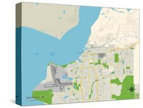 Political Map of Anchorage, AK-null-Stretched Canvas