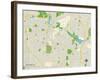 Political Map of Ann Arbor, MI-null-Framed Art Print