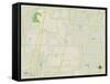 Political Map of Anna, TX-null-Framed Stretched Canvas