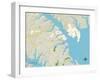 Political Map of Annapolis, MD-null-Framed Art Print