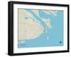 Political Map of Apalachicola, FL-null-Framed Art Print