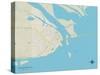 Political Map of Apalachicola, FL-null-Stretched Canvas