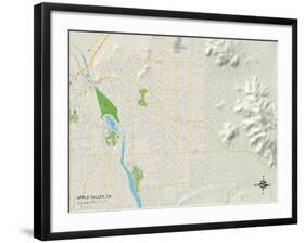 Political Map of Apple Valley, CA-null-Framed Art Print