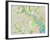 Political Map of Arlington, VA-null-Framed Art Print