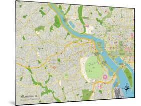 Political Map of Arlington, VA-null-Mounted Art Print