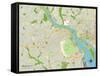 Political Map of Arlington, VA-null-Framed Stretched Canvas