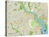 Political Map of Arlington, VA-null-Stretched Canvas