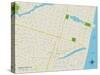 Political Map of Asbury Park, NJ-null-Stretched Canvas