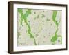 Political Map of Aspen Hill, MD-null-Framed Art Print