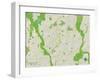 Political Map of Aspen Hill, MD-null-Framed Art Print