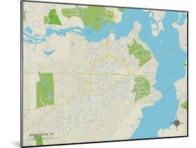 Political Map of Atascocita, TX-null-Mounted Art Print