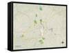 Political Map of Athens, GA-null-Framed Stretched Canvas