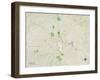 Political Map of Athens, GA-null-Framed Art Print