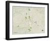 Political Map of Athens, GA-null-Framed Art Print