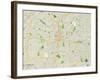 Political Map of Atlanta, GA-null-Framed Art Print