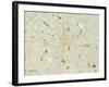 Political Map of Atlanta, GA-null-Framed Art Print