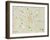 Political Map of Atlanta, GA-null-Framed Art Print