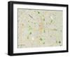 Political Map of Atlanta, GA-null-Framed Art Print