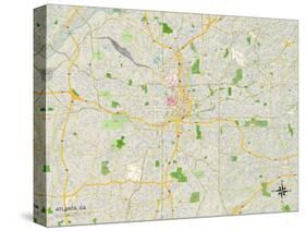 Political Map of Atlanta, GA-null-Stretched Canvas