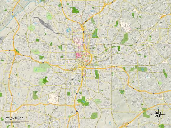 Printable Map Of Atlanta Georgia Atlanta Map, Atlanta City Road Map