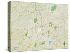 Political Map of Auburn, AL-null-Stretched Canvas