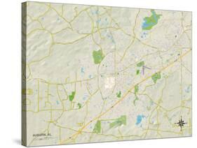 Political Map of Auburn, AL-null-Stretched Canvas