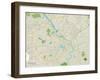 Political Map of Augusta, GA-null-Framed Art Print