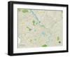 Political Map of Augusta, GA-null-Framed Art Print