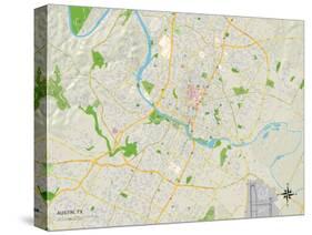 Political Map of Austin, TX-null-Stretched Canvas