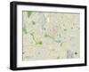 Political Map of Austin, TX-null-Framed Art Print