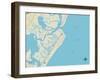 Political Map of Avalon, NJ-null-Framed Art Print