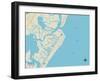 Political Map of Avalon, NJ-null-Framed Art Print