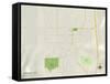 Political Map of Baker City, OR-null-Framed Stretched Canvas