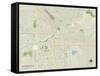 Political Map of Bakersfield, CA-null-Framed Stretched Canvas