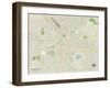 Political Map of Bakersfield, CA-null-Framed Art Print