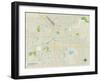 Political Map of Bakersfield, CA-null-Framed Art Print