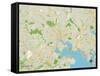 Political Map of Baltimore, MD-null-Framed Stretched Canvas