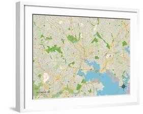 Political Map of Baltimore, MD-null-Framed Art Print