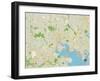 Political Map of Baltimore, MD-null-Framed Art Print