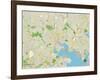 Political Map of Baltimore, MD-null-Framed Art Print