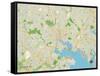 Political Map of Baltimore, MD-null-Framed Stretched Canvas