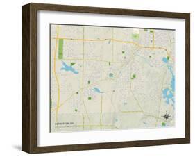 Political Map of Barberton, OH-null-Framed Art Print