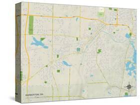 Political Map of Barberton, OH-null-Stretched Canvas